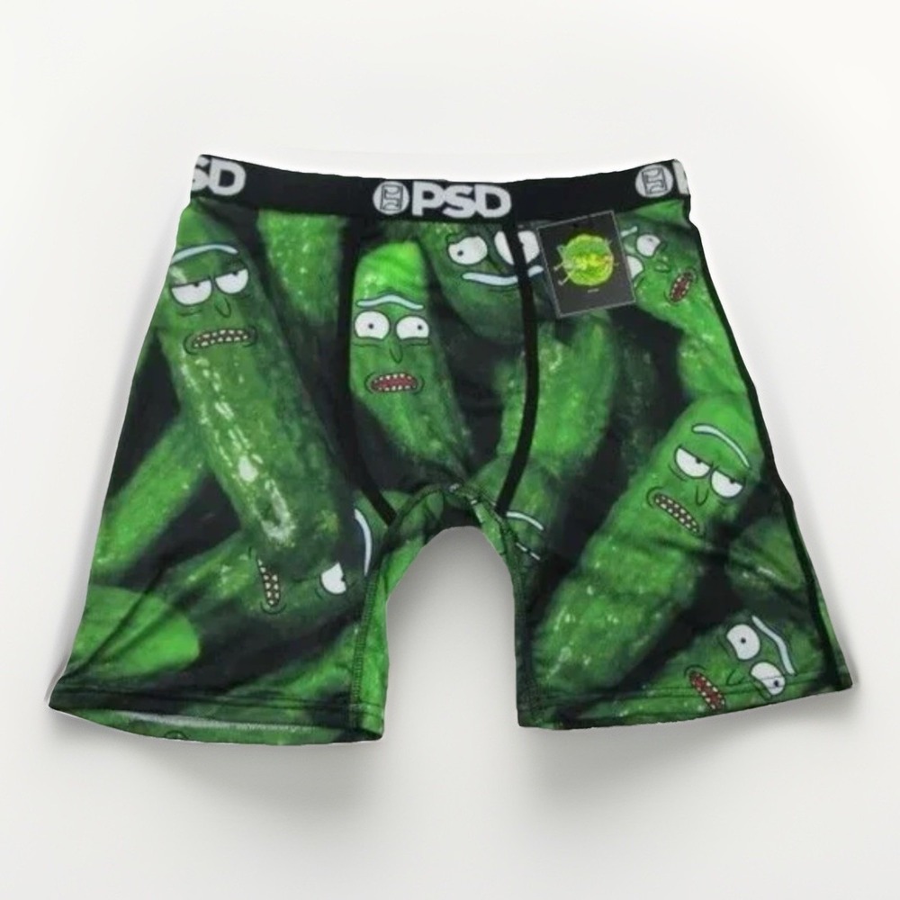 PSD Underwear Rick‎ and Morty Pickle Rick Boxer Briefs Green XL New 121110025